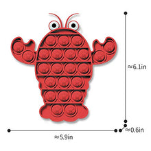 Load image into Gallery viewer, SUIKUI Push Pop Bubble Sensory Popper Fidget Toy,Autism Special Needs, Stress Reliever Silicone Squeeze Toy,Help Children and Adults Relax(Lobster Shape)
