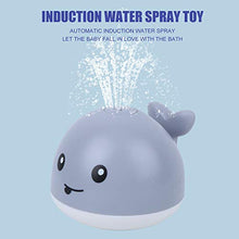 Load image into Gallery viewer, Electric Induction Bath Toy, Spray Water Squirt Toy Float Toys Bathtub Shower Pool Bathroom Toy with Colorful Lights for Baby Toddler Infant Kid Water Sprayer(Gray)
