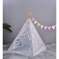 MISC Actual Paintable Teepee Play Tent for Kids White Fabric Indoor