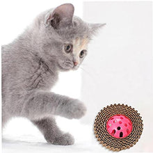 Load image into Gallery viewer, 1pc Corrugated Paper Cat Claw Board with Plastic Bell Pet Scratch Board Funny Cat Toy for Grinding Claw
