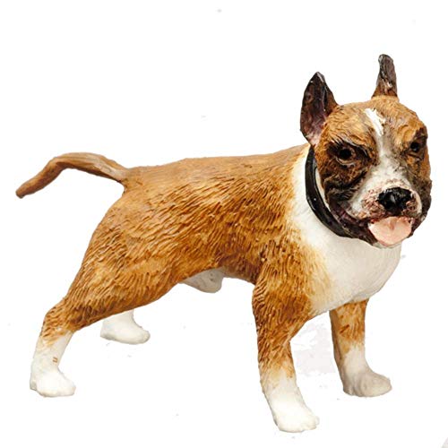 Melody Jane Dollhouse Brown Boxer Standing Miniature Pet Dog 1:12 Scale