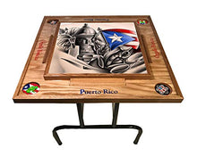 Load image into Gallery viewer, latinos r us Puerto Rico Domino Table Smbolos Bricua (Natural)

