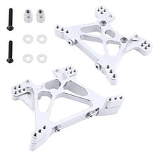 Load image into Gallery viewer, HobbyPark Aluminum Front &amp; Rear Shock Tower Upgrade Parts for 1/10 Traxxas Slash 4x4 Replacement of Part 6838 6839 (2-Pack) (Sliver)

