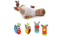 Baby Socks Wrist Rattles for Infants | Rattle Socks for Baby Girls & Boys (Zebra),Large