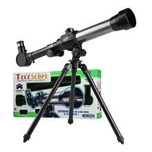Load image into Gallery viewer, HONPHIER Kids Telescopes 20X-30X-40X Adustable Childrens Science Astronomical Telescope for Kids Beginners Astronomy Stargazing, with Tripod Toy Set
