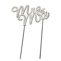 UPKOCH Mr & Mrs Cake Topper Crystal Cupcake Toppers Bling Cake Decorations Wedding Bridal Shower Anniversary Decoration