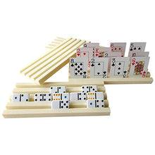 Load image into Gallery viewer, Yuanhe Set of 4 Plastic Domino Holders,Domino Racks,Domino Trays-Great for Domino Games and palying Cards Games at Home- Dominoes NOT Included
