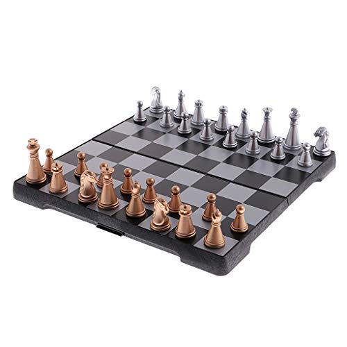 ARLT Portable Travel Magnetic Chess Plastic Board Tournament Chess Set Durable