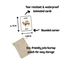 Load image into Gallery viewer, Farm Animals Flash Cards - 27 Laminated Flashcards | Homeschool | Montessori Materials | Multilingual Flash Cards | Bilingual Flashcards - Choose Your Language (Turkish + English)
