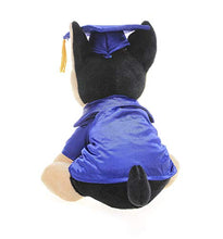 Load image into Gallery viewer, Plushland German Shephard Plush Stuffed Animal Toys for Graduation Day, Personalized Text, Name or Your School Logo on Gown, Best for Any Grad School Kids 12 Inches(Royal Cap and Gown)
