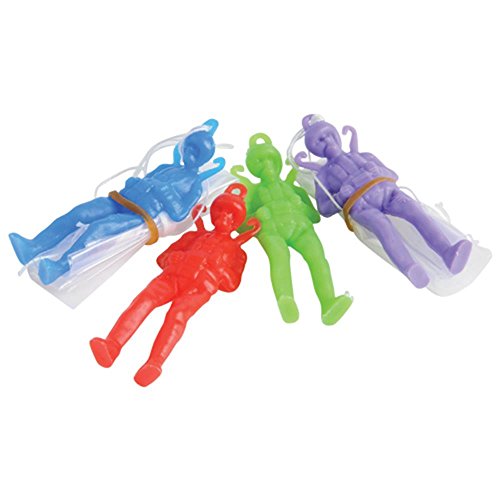 Dozen Assorted Color Toy Paratrooper Parachute Men - 2.25