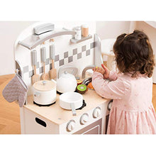 Load image into Gallery viewer, New Classic Toys White Wooden Pretend Play Toy Kitchen for Kids with Role Play Bon Appetit Included Accesoires
