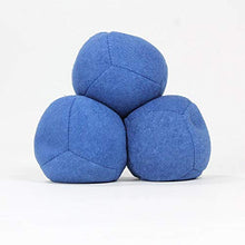 Load image into Gallery viewer, Zeekio Thud Juggling Ball Set - Lightweight 90g Beanbag Ball - Super Soft - Set of Three (3) (Blue)

