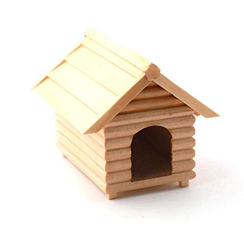 Melody Jane Dollhouse Large Pine Dog Kennel Miniature Pet Garden Accessory 1:12 Scale