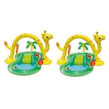 Load image into Gallery viewer, Summer Waves 101in x 75in Inflatable Jungle Play Center Kiddie Pool (2 Pack)
