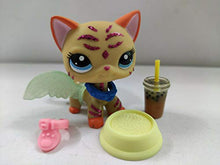 Load image into Gallery viewer, Littlest Pet Shop LPS#2118 Yellow Short Hair Cat w/5pcs Accessories Toy
