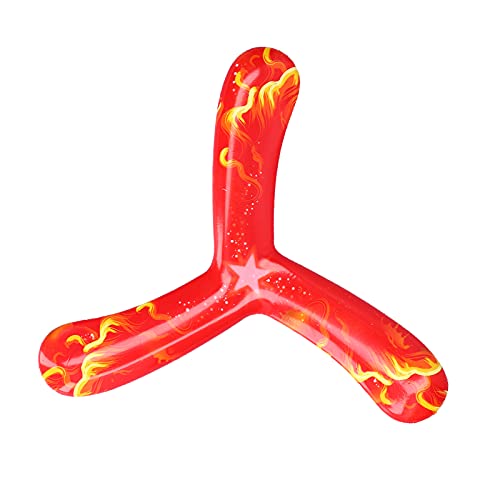 GLOGLOW Kids Boomerang, 3 Blade Throw Catch Toy Outdoor Sports Throw Catch Toy Flying Toy Parent Child Interactive Toy for Kids Toddler Young Throwers(Red)