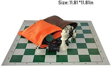 Load image into Gallery viewer, Chess Portable Set Roll Up Set with Checkerboard Travel Bag Piece Velvet Bag International for Kids and Adults LQHZWYC

