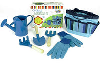 Taylor Toy Children Gardening Tool Set - Gardening Toys for Kids - Outdoor Toys with Bag (Blue)