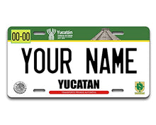 Load image into Gallery viewer, BRGiftShop Personalized Custom Name Mexico Yucatan 6x12 inches Vehicle Car License Plate
