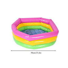 Load image into Gallery viewer, 3 Rings Kiddie Pool,Rainbow Space Garden Round Inflatable Baby Swimming Pool Baby Ball Pit Pool Water Game Play Center for Kids (Diameter 35.4&#39;&#39;(90cm))
