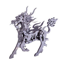Load image into Gallery viewer, RuiyiF 3D Metal Puzzles Kylin for Kids Ages 10-12, Stainless Steel 3D Metal Model Kits Animal to Build, Assembly Hobby Animal Model Kits, Desk Ornaments/Building Toys for Kids Adults
