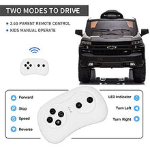 Load image into Gallery viewer, SEGMART Electric Cars for Kids Chevrolet Silverado Trail Boss LT Ride-on Truck Car, 12V Licensed Pickup for Boy &amp; Girl, Electric Vehicles Car with Parental Remote Control, Black
