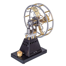 Load image into Gallery viewer, YBEST Creative Stirling Engine Model, Thermal Power Stove Fan Vintage Stirling Engine Physics Science Experiment Toy Desk Decor, 7x7x10.5 inch
