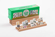 Load image into Gallery viewer, Regal Games - Wood Domino Trays - Solid Natural Beechwood - for Mexican Train, Chickenfoot - Set of 4
