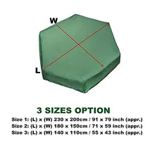 Load image into Gallery viewer, Qoyntuer Sandbox Cover Sandpit Covers, Oxford Protective Cover Waterproof Dustproof Sandpit Pool Cover, Hexagon Green Sandbox Canopy with Drawstring for Outdoor Garden Storage Covers (230X200cm)
