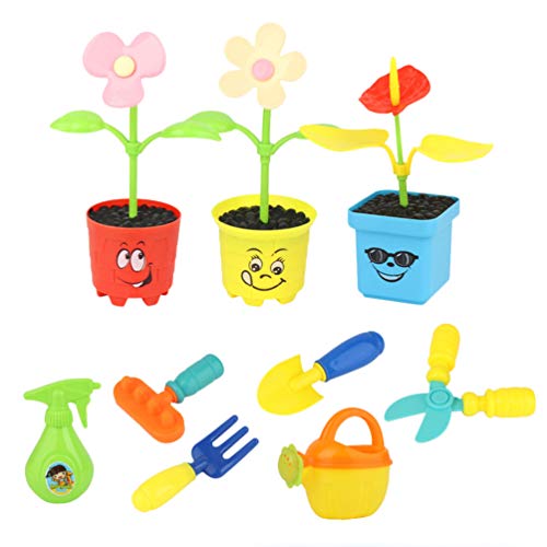 Toyvian 9pcs Kid Gardening Toys Flower Toys Gardening Tools Preschool Educational Toys Birthday Gifts for Children Girl
