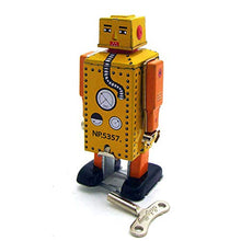 Load image into Gallery viewer, MS651 Small Steel Robot Tin Toy Tintoy Adult Collection Toys Novelty Wind-Up Toys Gifts (Yellow)
