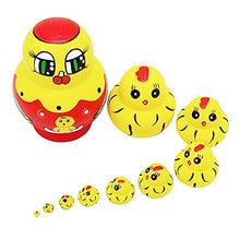Load image into Gallery viewer, KOqwez33 Russian Wood Stacking Nesting Dolls Set,1 Set Lovely Nesting Dolls Animal Design Ten Layers Cartoon Chick Matrioska Toy for Child - Yellow
