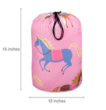 Load image into Gallery viewer, Wildkin Kids Microfiber Sleeping Bag for Boys and Girls, Includes Pillow Case and Stuff Sack, Perfect Size for Slumber Parties, Camping and Overnight Travel, BPA-free, Olive Kids (Horses)
