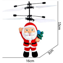 Load image into Gallery viewer, PRETYZOOM 1pc Santa Claus Aircraft Toy Christmas Sensor Helicopter Cartoon Hand Induction Flying Toys for Kids Children Party Favor
