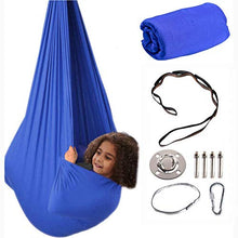 Load image into Gallery viewer, Therapy Swing for Kids with Special Needs (Hardware Included) Snuggle Swing Cuddle Hammock Indoor Adjustable Aerial Yoga for Children with Autism, ADHD, Aspergers, Sensory Integration(Blue)
