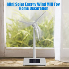 Load image into Gallery viewer, Wind Mill Toy, White Solar Wind Mill Toy Rotary Windmill Toy for Decorative Item Or Teaching Tools, 14x9x26cm
