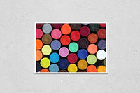 KwikMedia Poster Reproduction of Colorful Wax Crayon Pencils for School Art Arranged in Rows and Columns to Display Their Vivid and Bright Colors