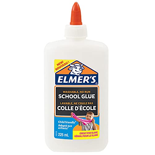 Elmer's White PVA Glue | 225 mL | Washable and Kid Friendly | Great for Making Slime and Crafting