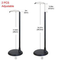 ZITA ELEMENT 2 Pcs Adjustable Doll Stand Base for 18 Inch American Doll and Other 14 Inch -18 Inch Doll - Black Color Doll Holder