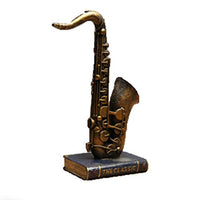ARTIBETTER Figurines Musical Instrument Collectible Mini Miniature Dollhouse Model Christmas Holiday Ornament Decoration Saxophones