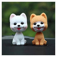 Load image into Gallery viewer, YSJJSQZ Car Ornament Shaking Head Dog Ornament Resin Cute Bobblehead Decoration Wobble Shaking Nodding Head Dolls Gift for Car Interior Home Room (Color Name : Teddy White)
