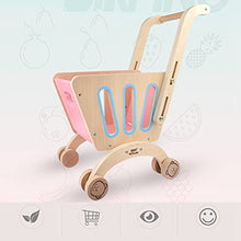 Load image into Gallery viewer, LUOZZY Mini Stroller Toy Funny Shopping Cart Toy Simulation Cart Birthday Gift for Kids (Pink)
