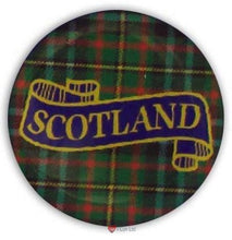 Load image into Gallery viewer, I LUV LTD Scotland Tartan Round Glossy Magnet

