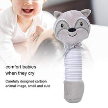 Load image into Gallery viewer, Baby Plush Rattle Toy, Cartoon Animal Children Hand Bells BB Squeaker Sound Paper Early Grasp Ability Gift for Toddler Kids(Racoon Dog)
