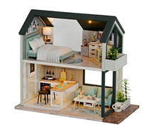 Load image into Gallery viewer, Flever Wooden DIY Dollhouse Kit, 1:32 Scale Miniature with Furniture, Dust Proof Cover, Creative Craft Gift with The Nordic Apartmen for Lovers and Friends (Peaceful Time)
