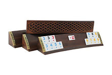 Load image into Gallery viewer, Antochia Crafts Wooden Oval Rummy Game - Engraved Wood Racks - Complete Set with Tiles and Case
