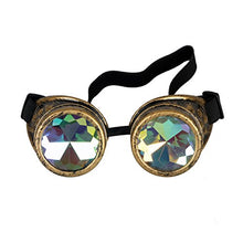 Load image into Gallery viewer, FIRSTLIKE Rainbow Kaleidoscope Goggles Victoria Clothing Steam Punk Accessories Laser

