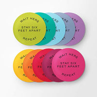 Rainbow Social Distance Floor Stickers (Set of 10)