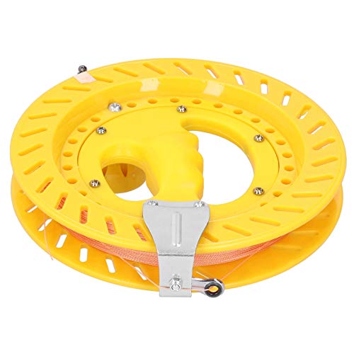 VGEBY Kite Reel, Lightweight ABS Mute Large Bearing Kite Line String Winder Grip 360 Rotating Universal Wheel 20cm with 200M Line(Yellow) Children's Outdoor Entertainment Supplies